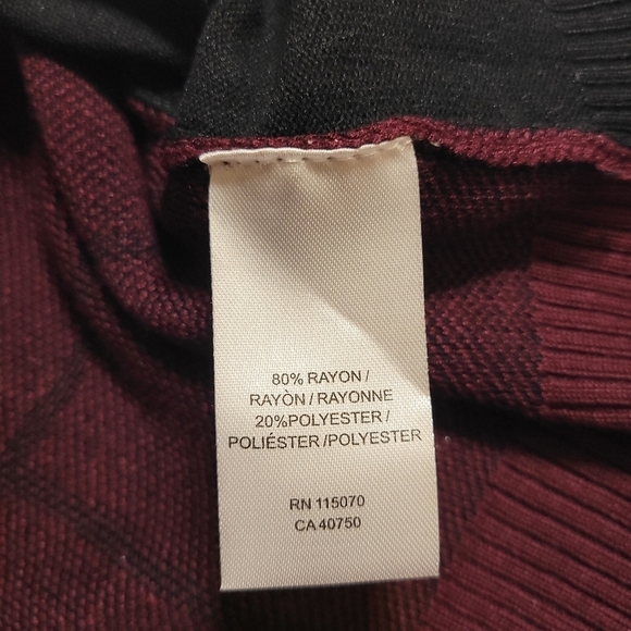 Nina Leonard women's  Dress/Cardigan  in Deep Wine/Black Medium  NWT - Picture 9 of 12